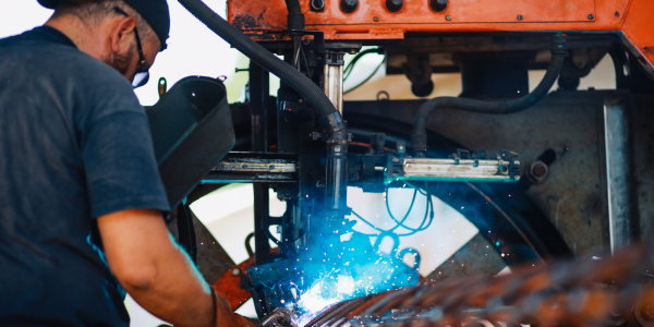 Man working with machinery